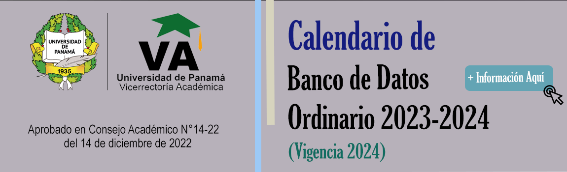Calendario de Banco de Datos Ordinario 2023-2024